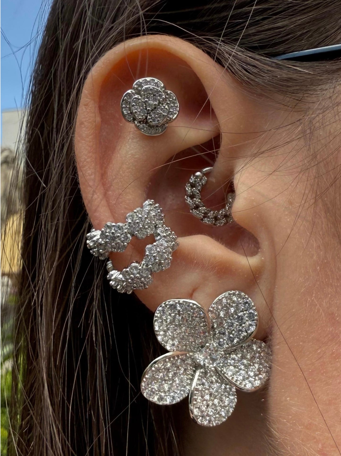 Earcuff fiorellini silver