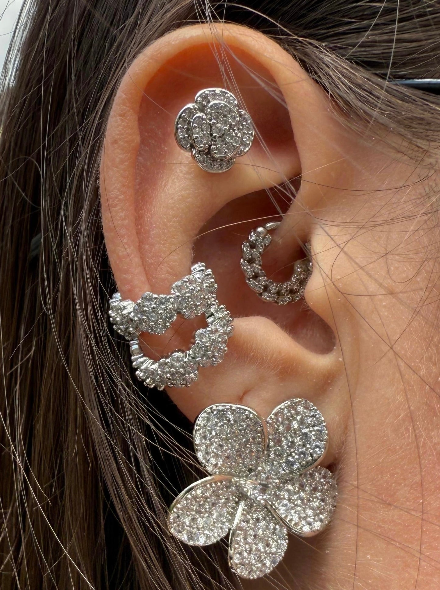 Earcuff fiorellini silver