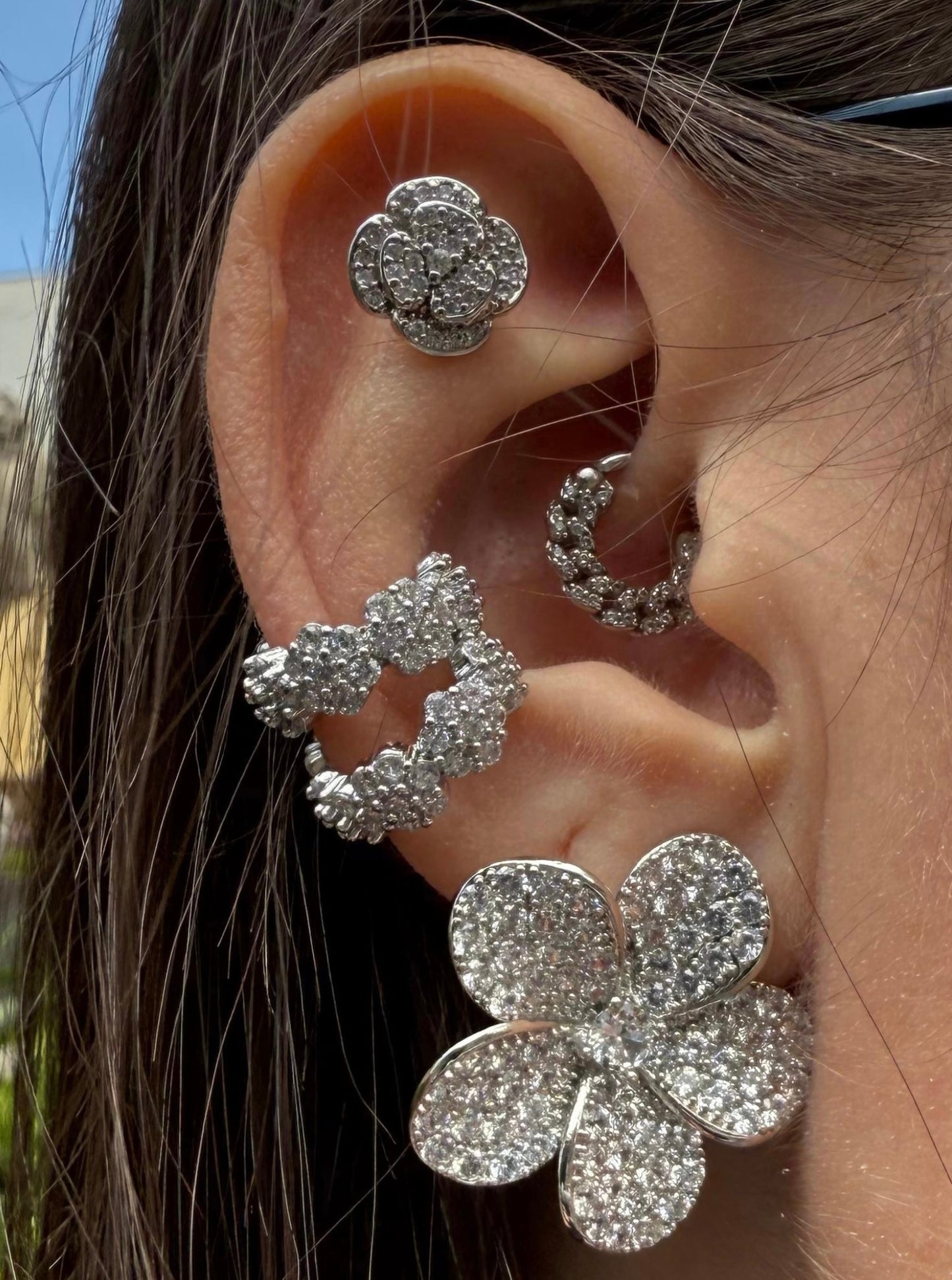 Earcuff fiorellini silver