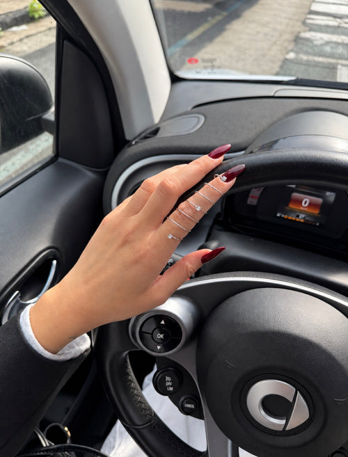 Bague Ressort Double Silver