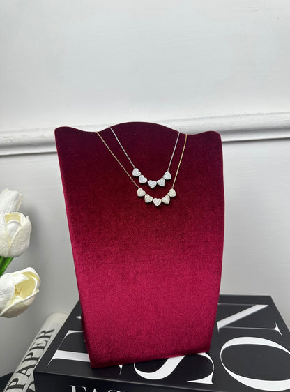 Collana 5 cuori
