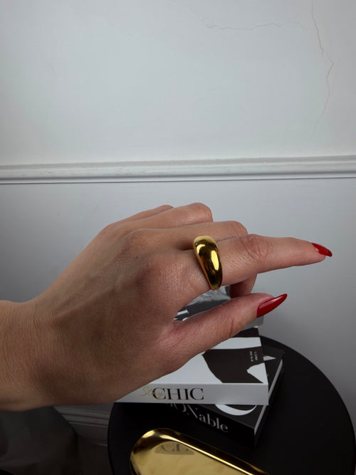 Anello Savona gold liscio