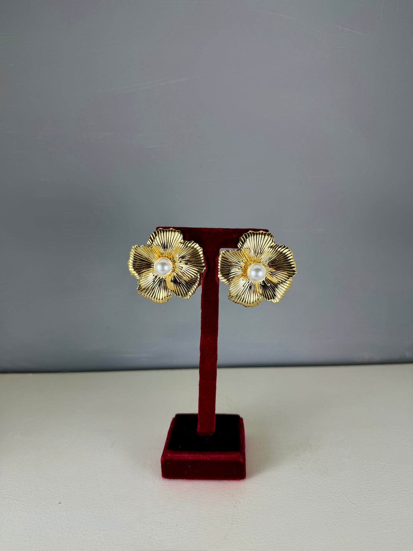 orecchini gold flowers