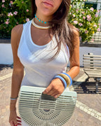 Set bracciali Maya azzurri