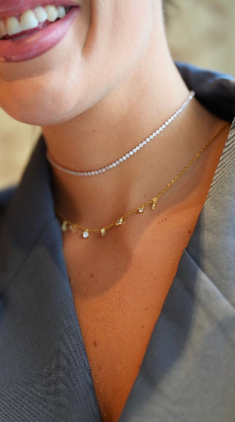 Choker oro rosa tennis Classic dimensione s