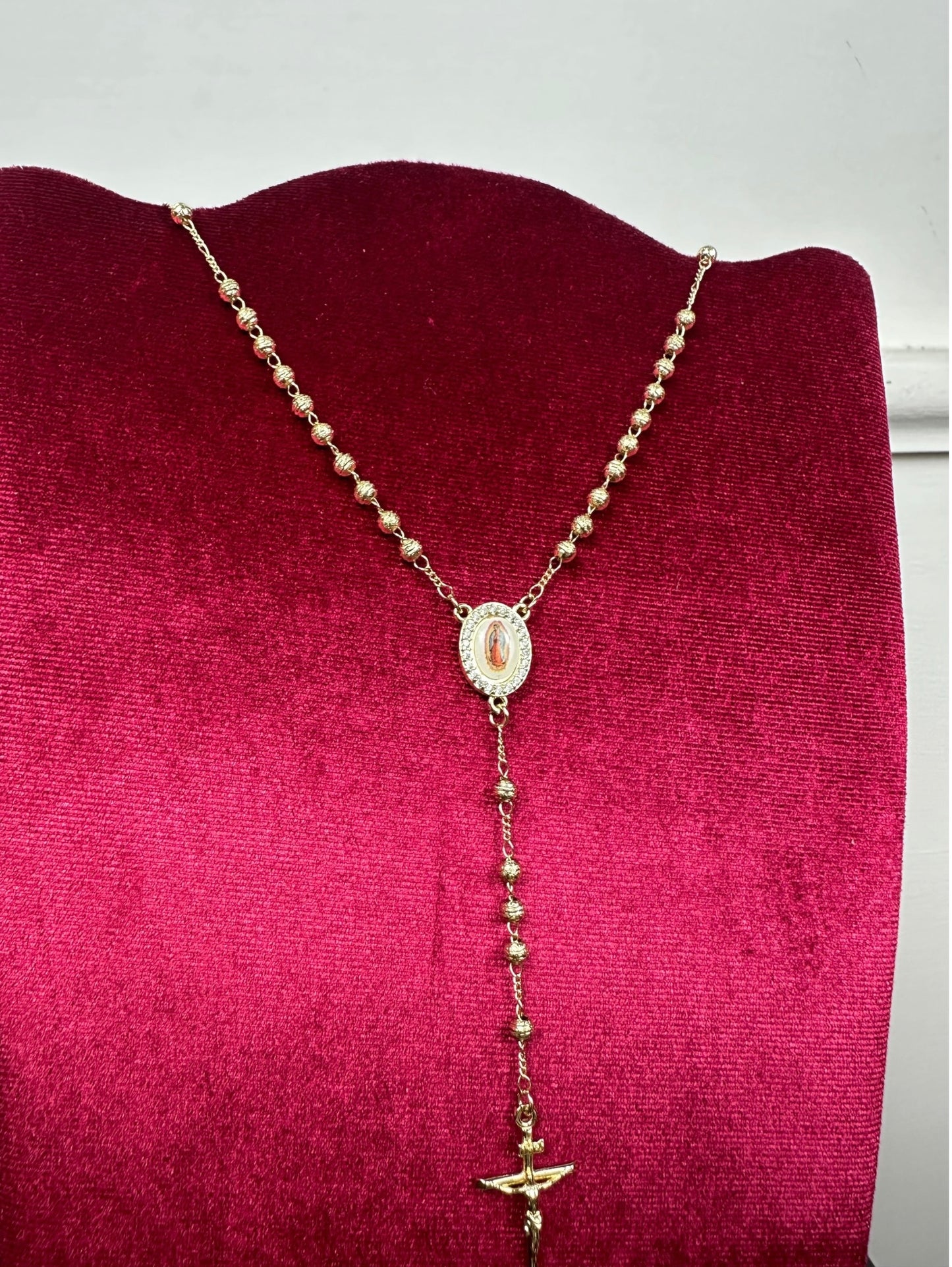 Collana Rosario con madonnina smalta