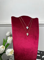 Fugi pavé cross necklace