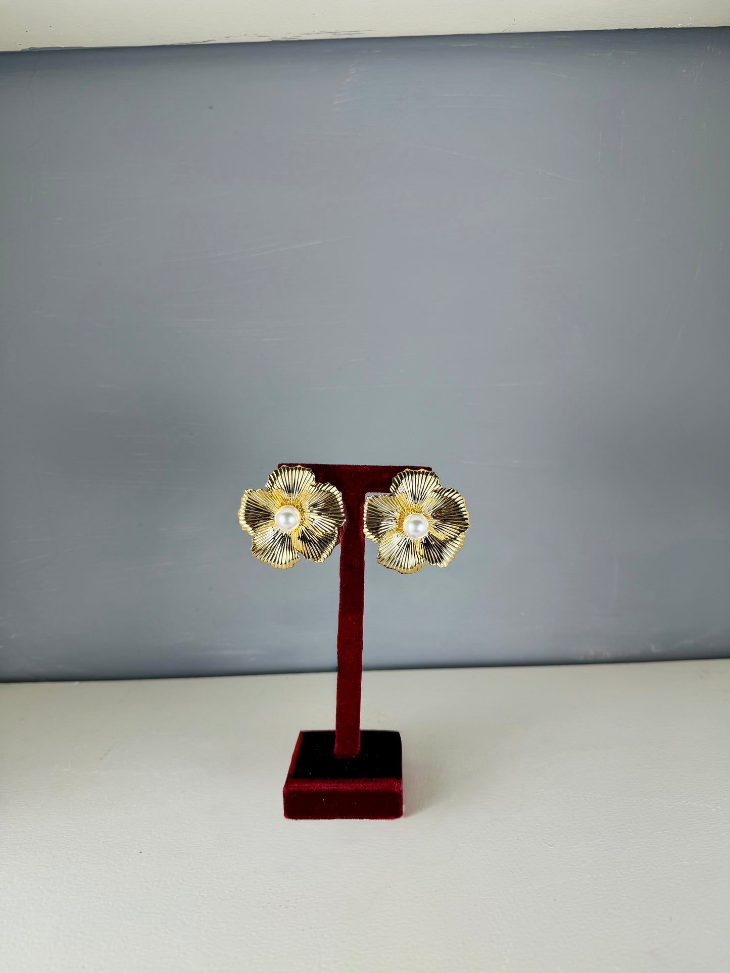 orecchini gold flowers