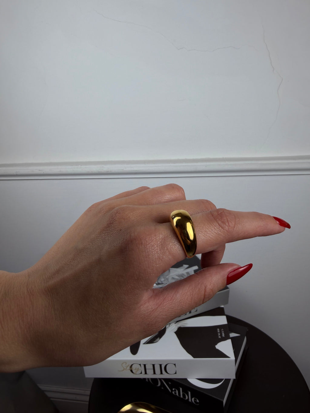 Anello Savona gold liscio