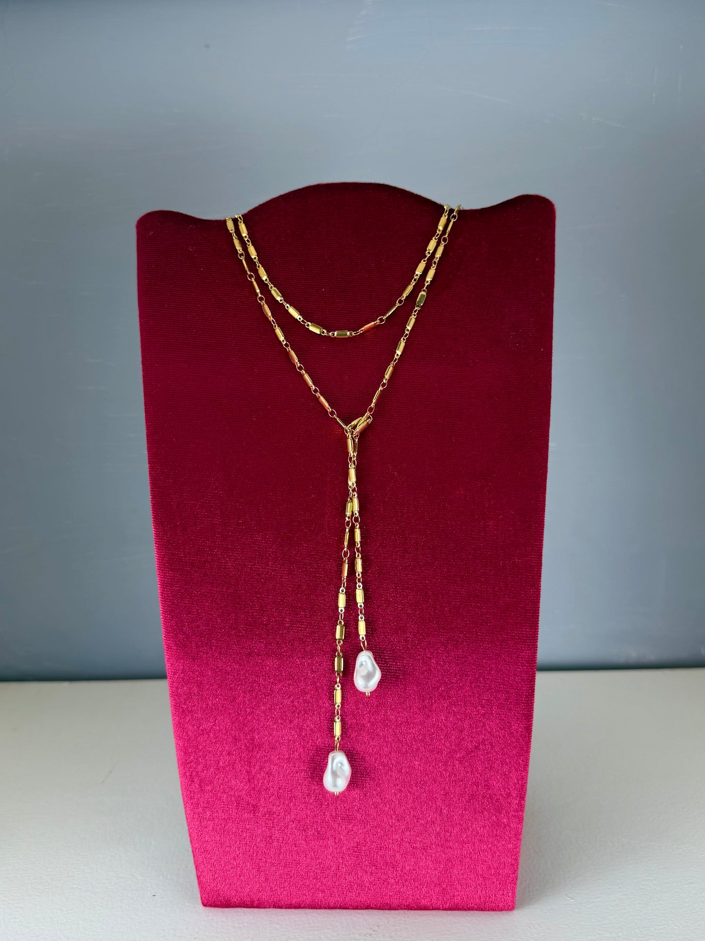 collana double pearl
