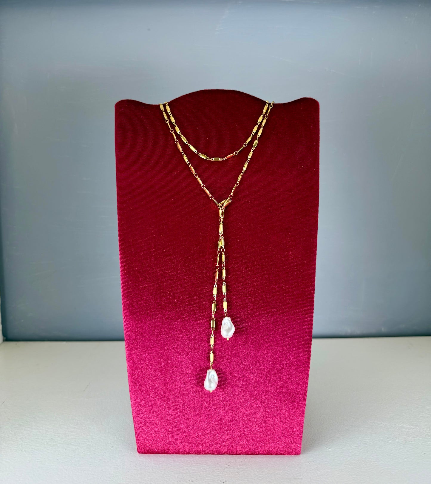 collana double pearl