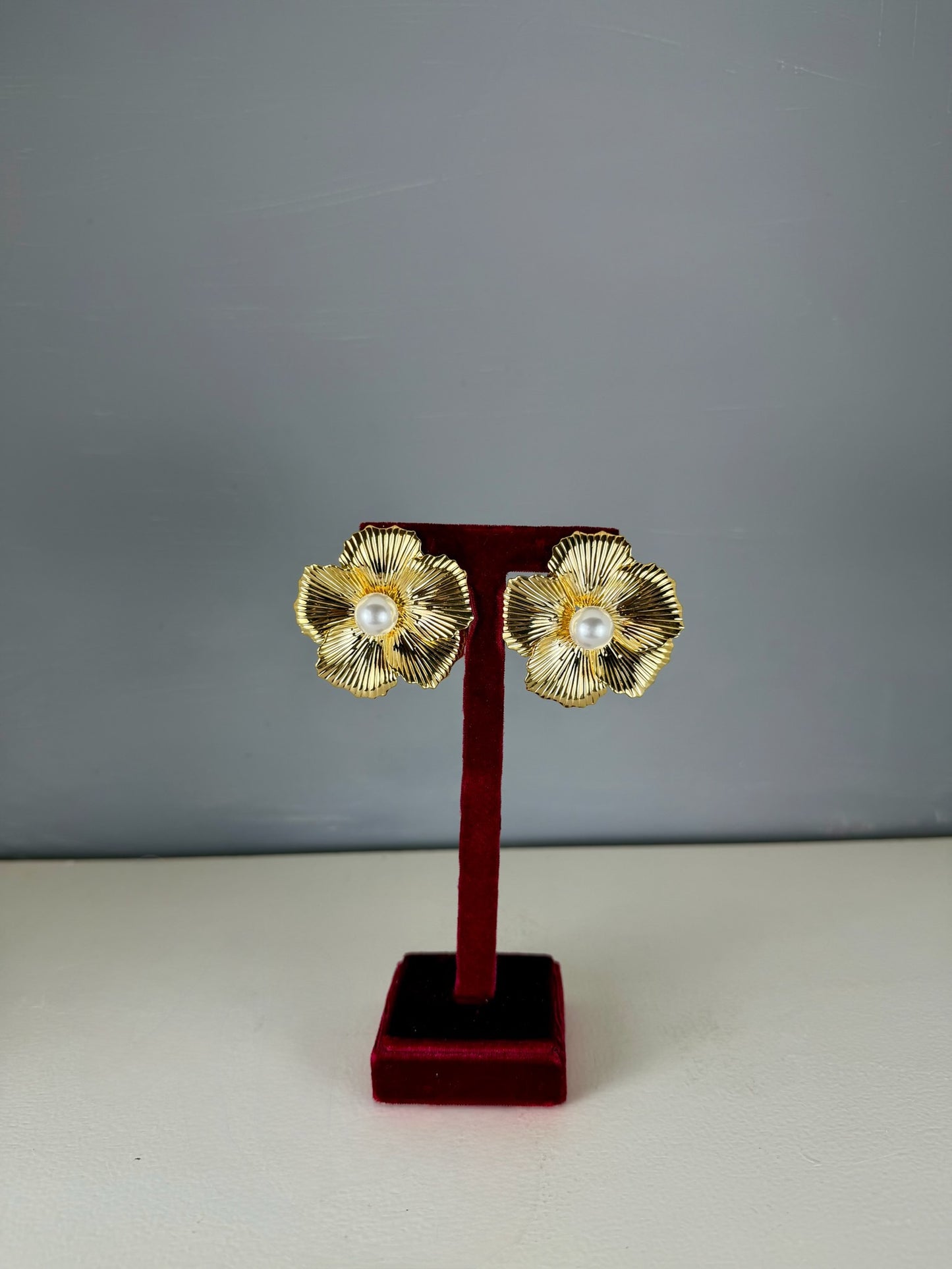 orecchini gold flowers