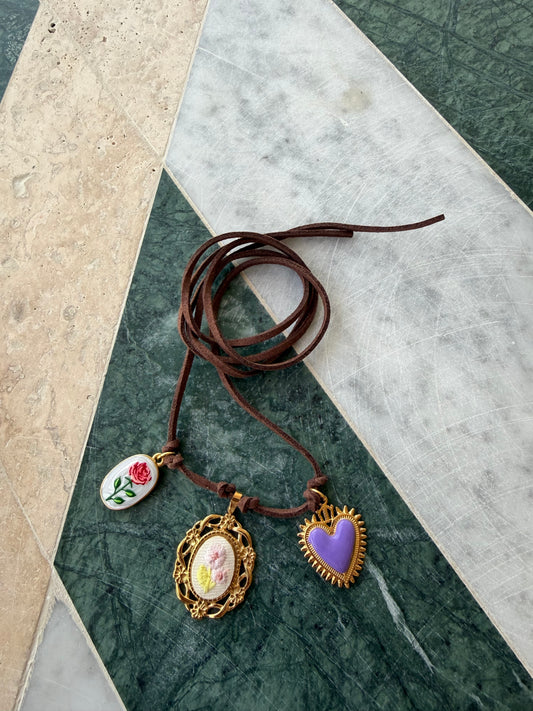 collana brown lace multi