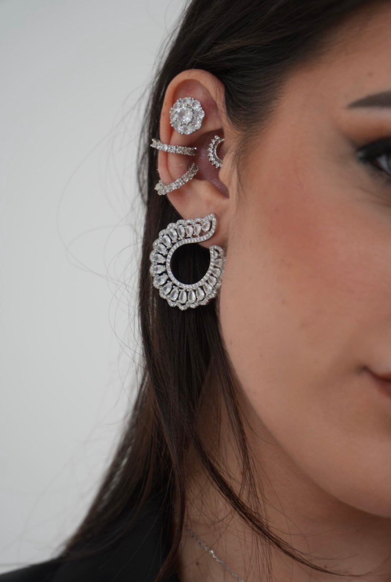 Orecchini virgola diamonds