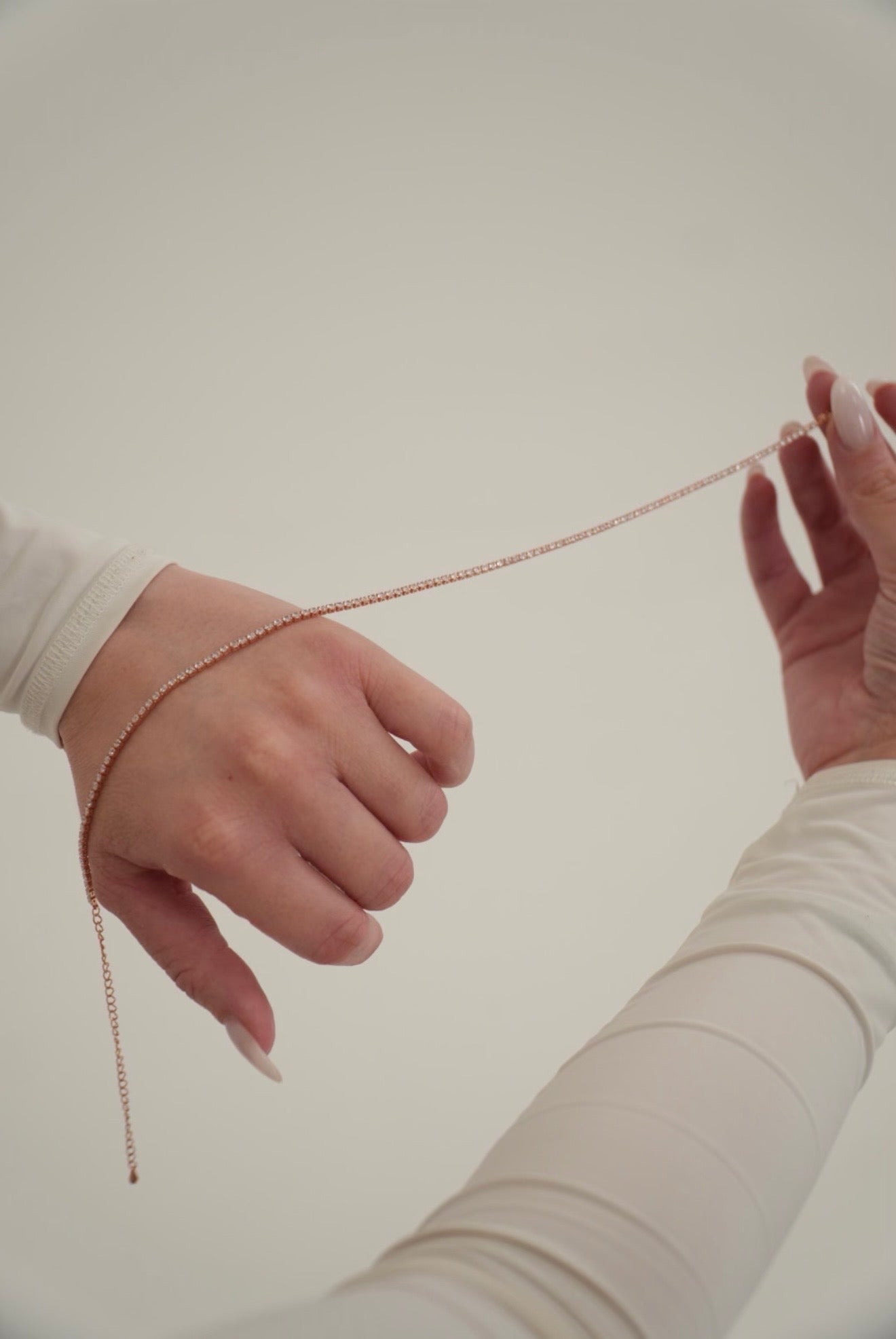 Choker tennis dimensione s in rosa gold