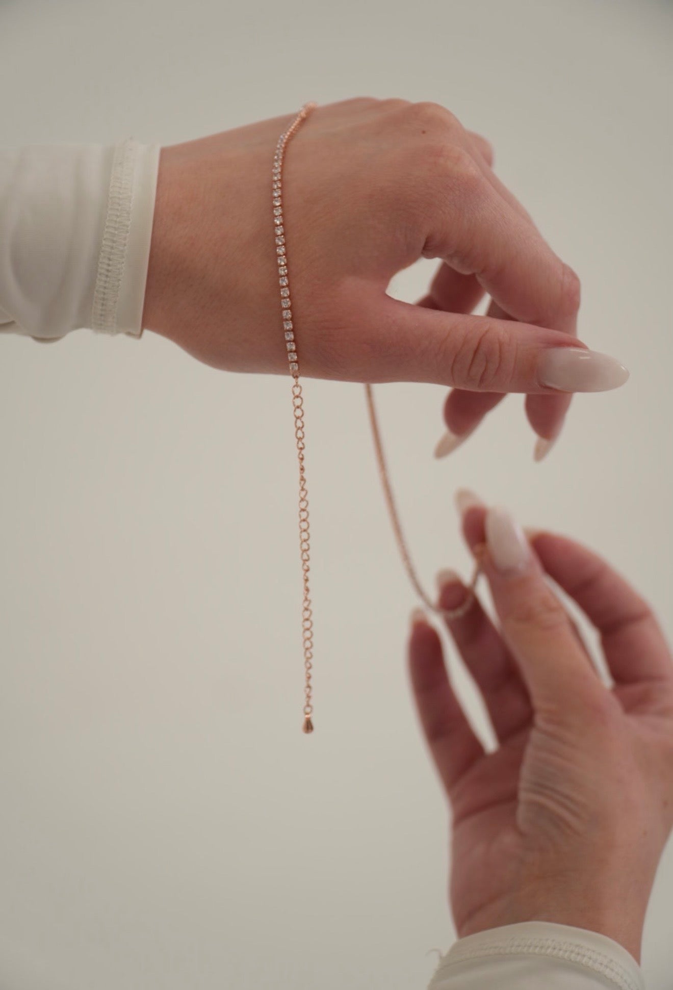 Choker tennis dimensione s in rosa gold