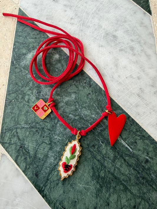 collana chocker ibiza rossa
