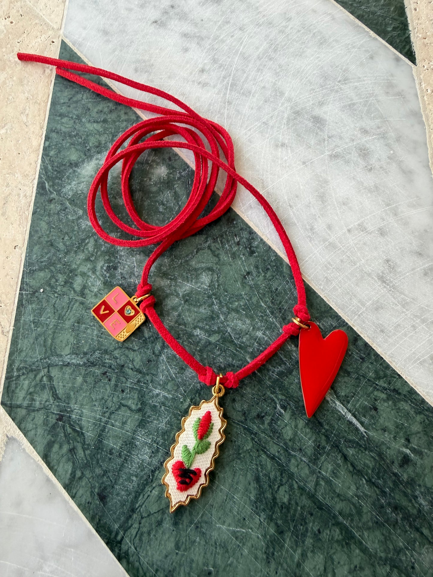 collana chocker ibiza rossa