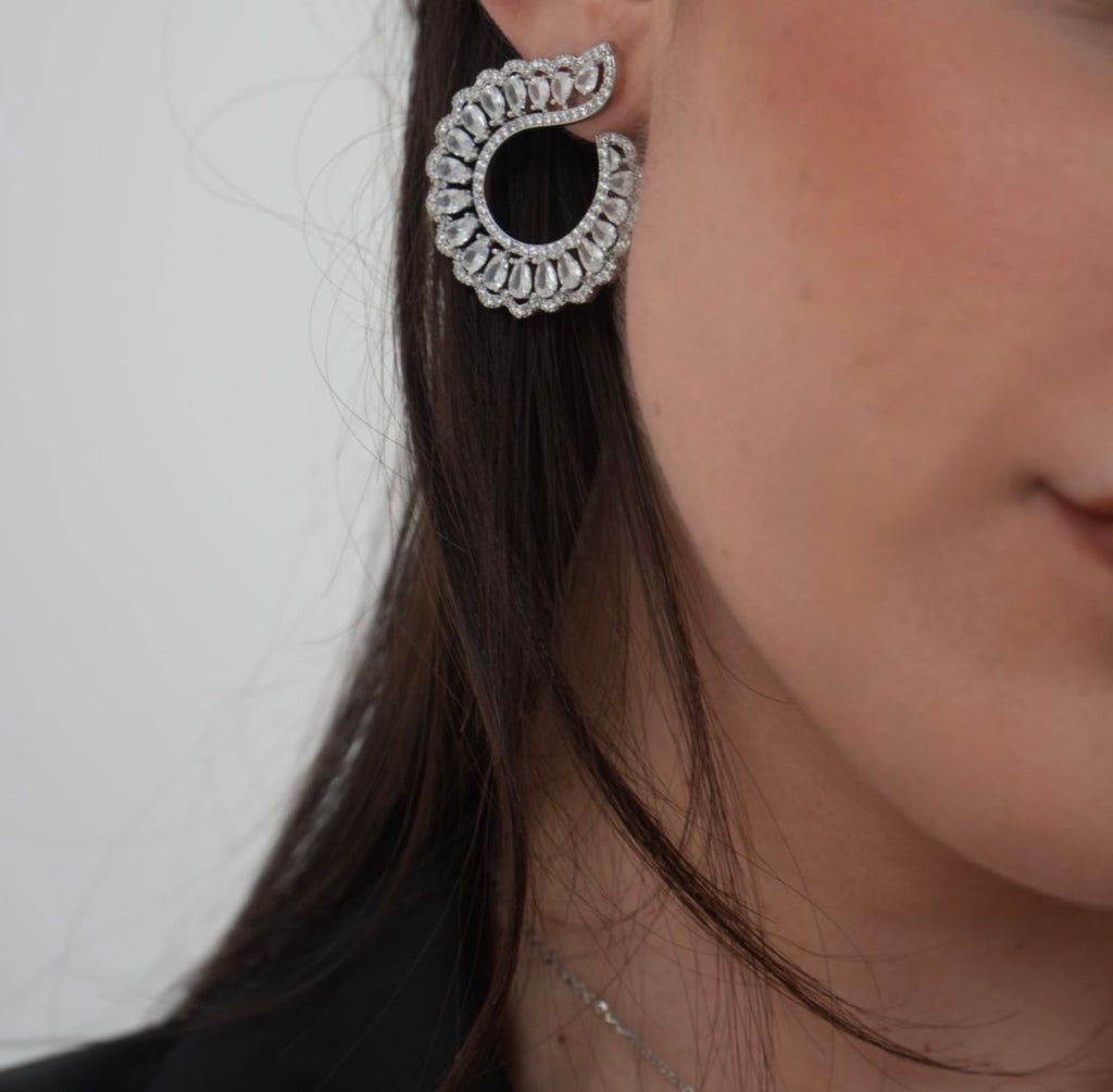 Orecchini virgola diamonds