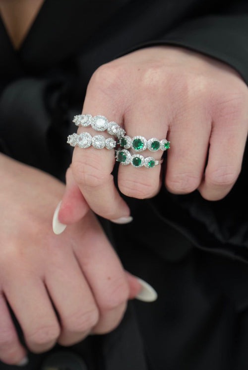 Anello fascia brillanti